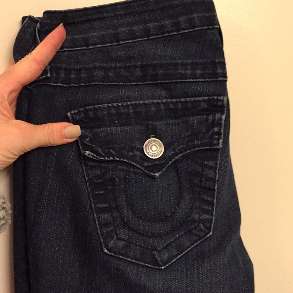 TRUE RELIGION DARK WASH JEANS!